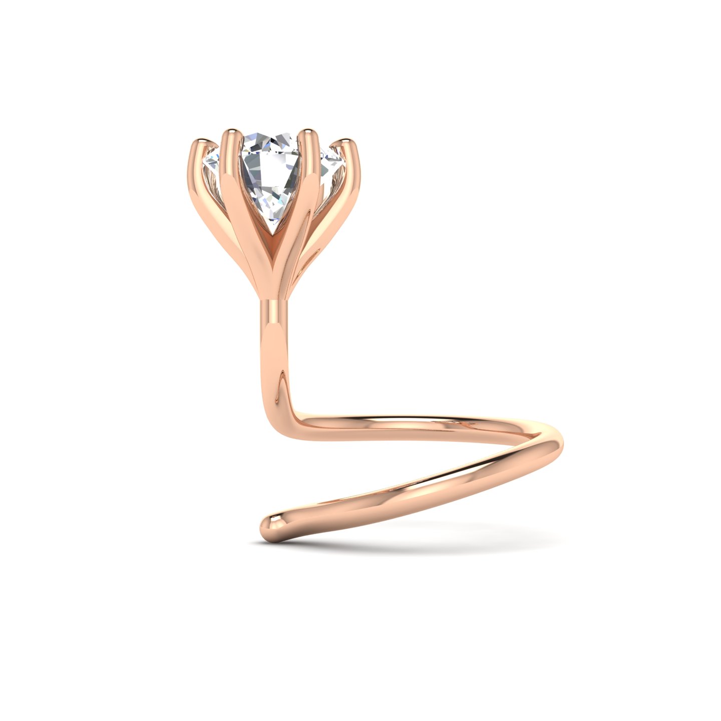 Six Prong Solitaire Nosepin