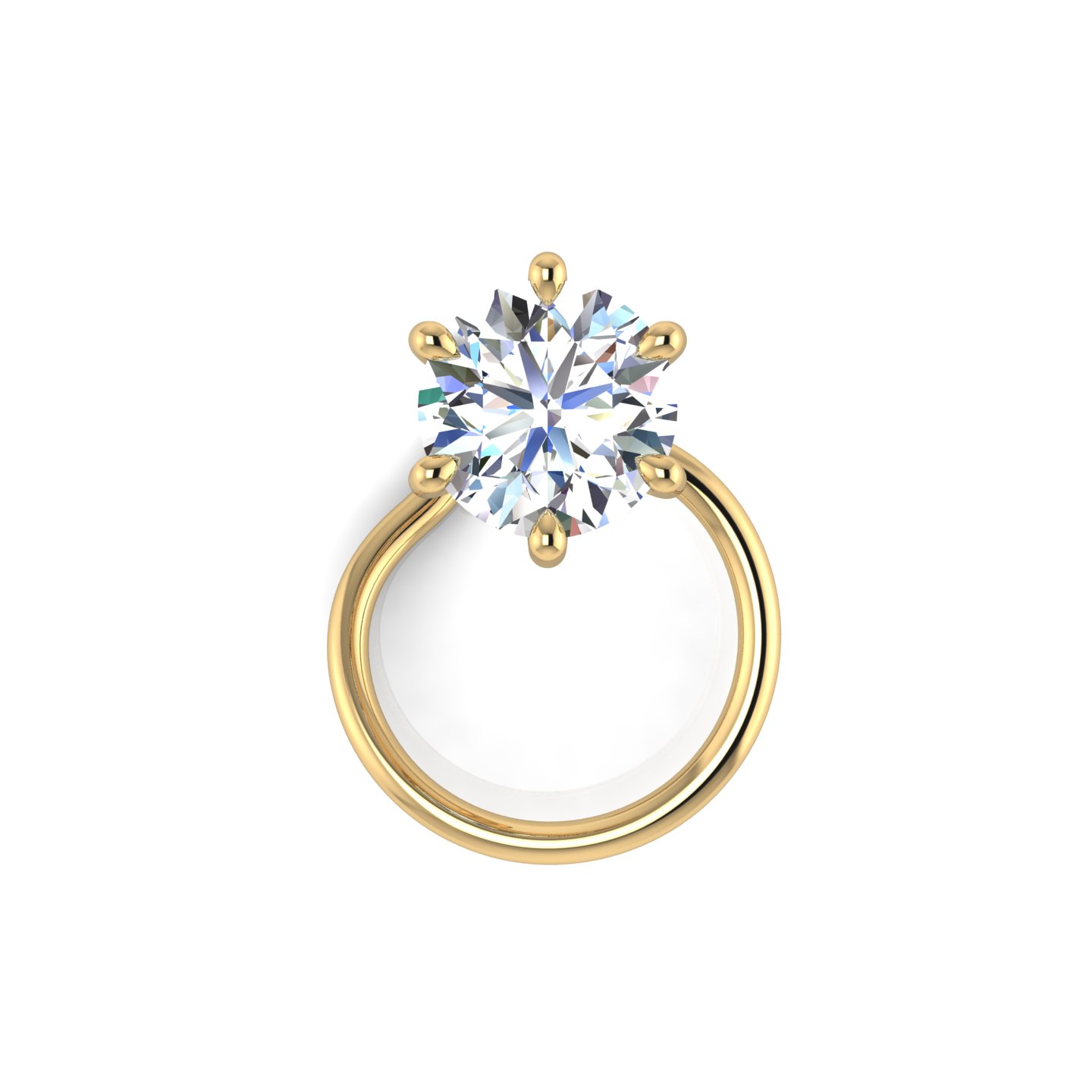 Six Prong Solitaire Nosepin