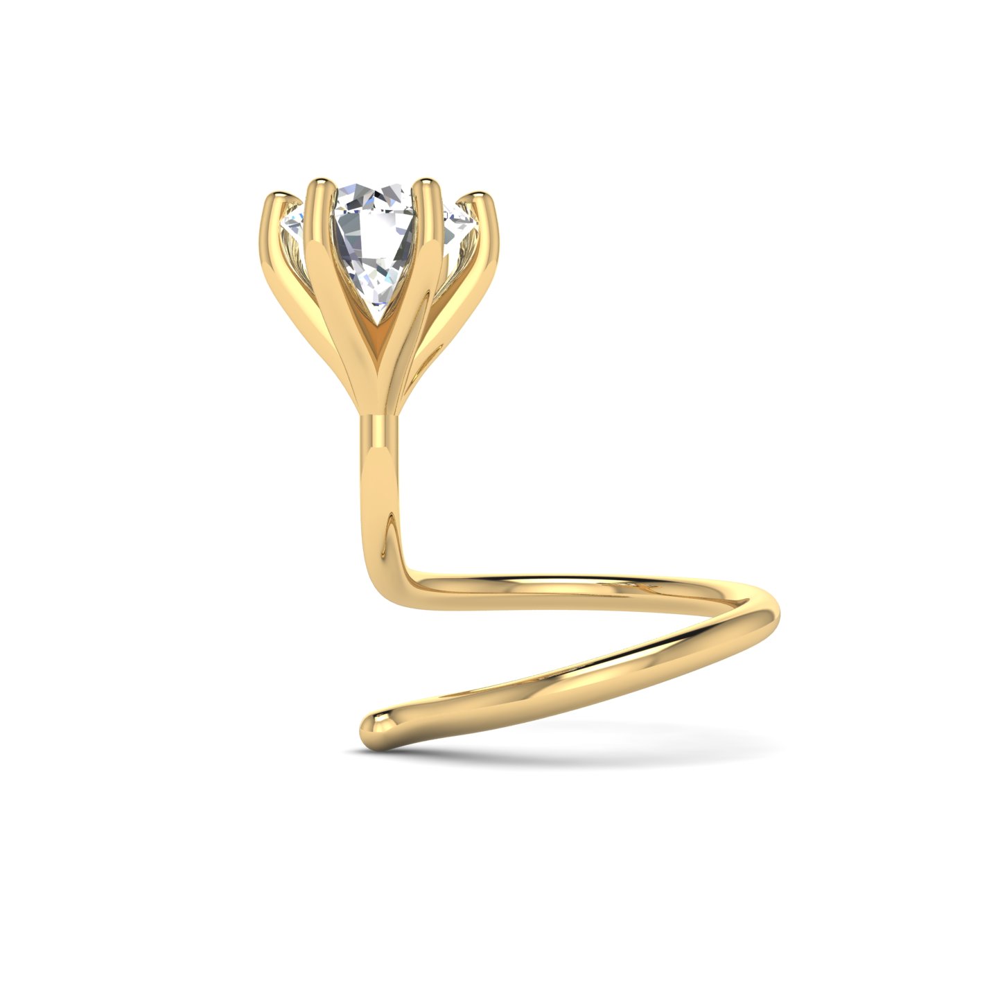 Six Prong Solitaire Nosepin