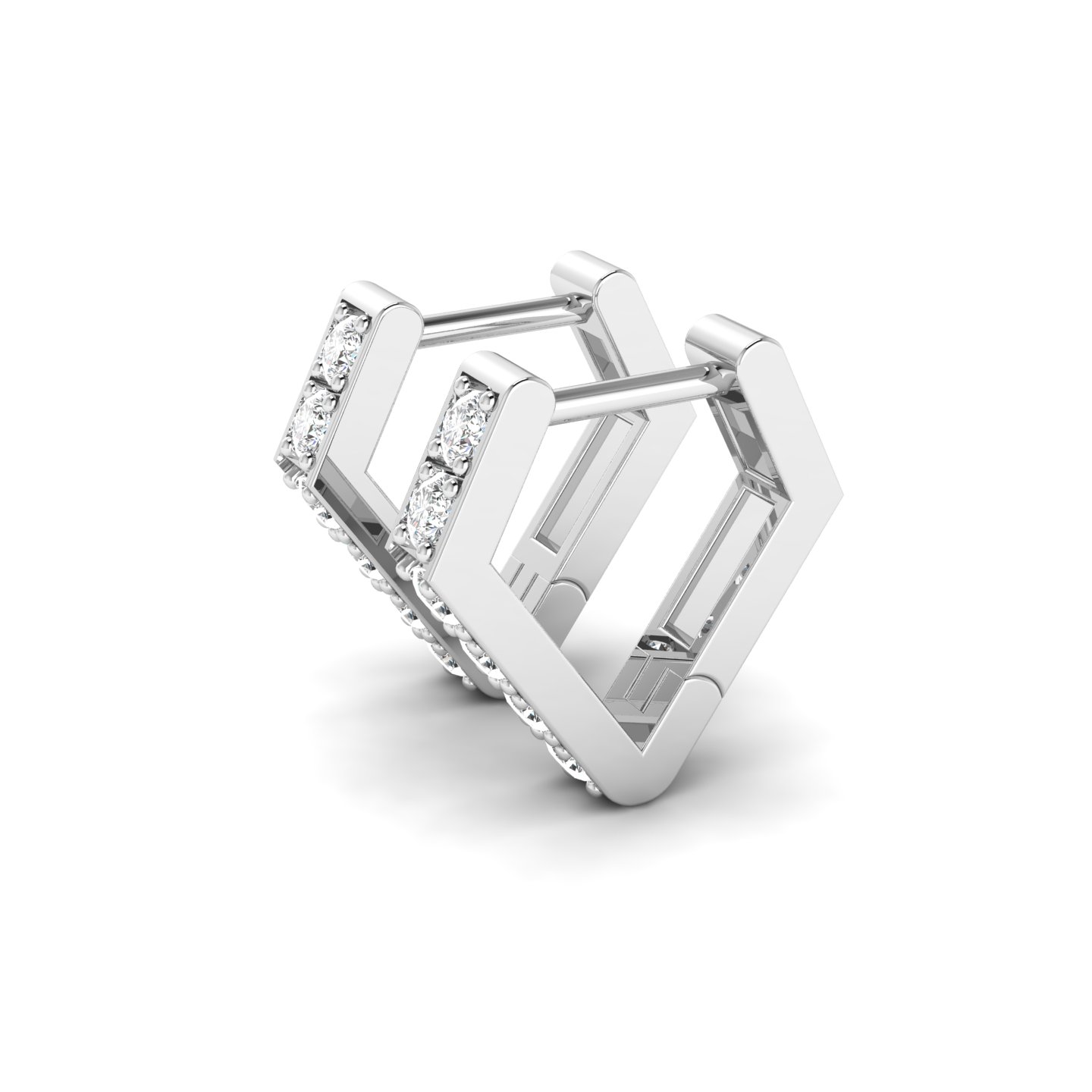 Trapezoid Diamond Hoops