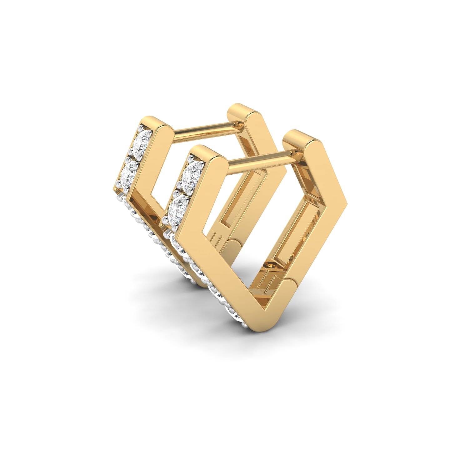 Trapezoid Diamond Hoops