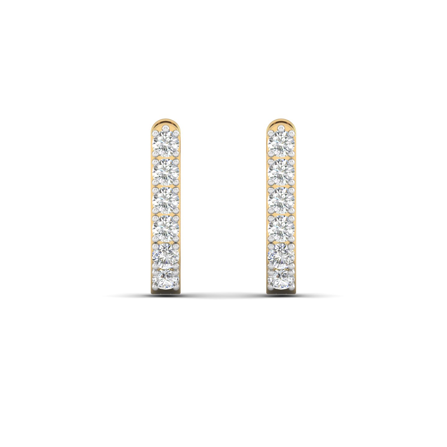 Linear Diamond Impact Earrings