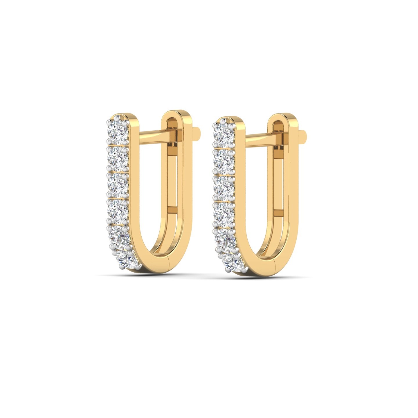 Linear Diamond Impact Earrings