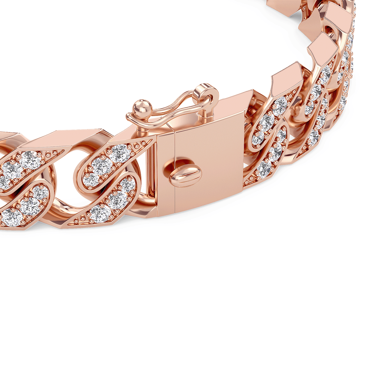Regal Diamond Curb Bracelet