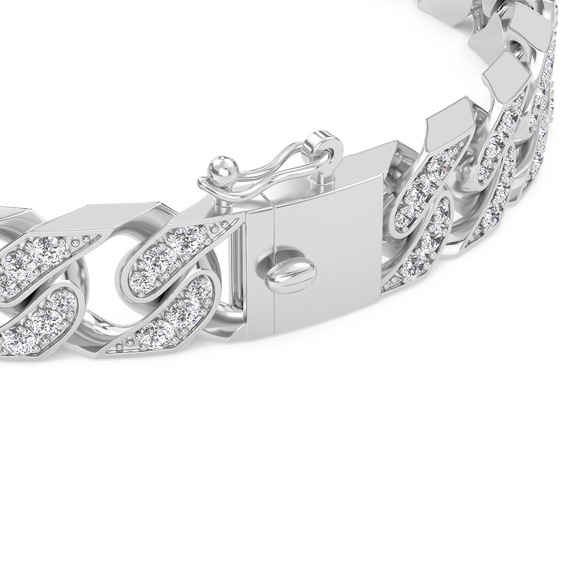 Regal Diamond Curb Bracelet