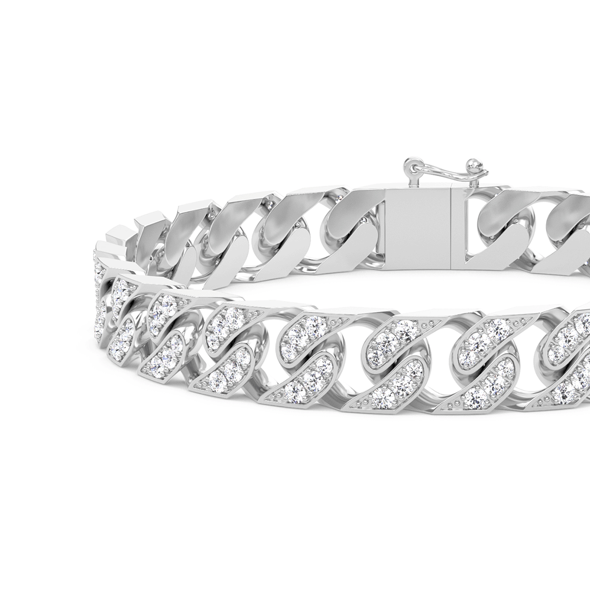 Regal Diamond Curb Bracelet