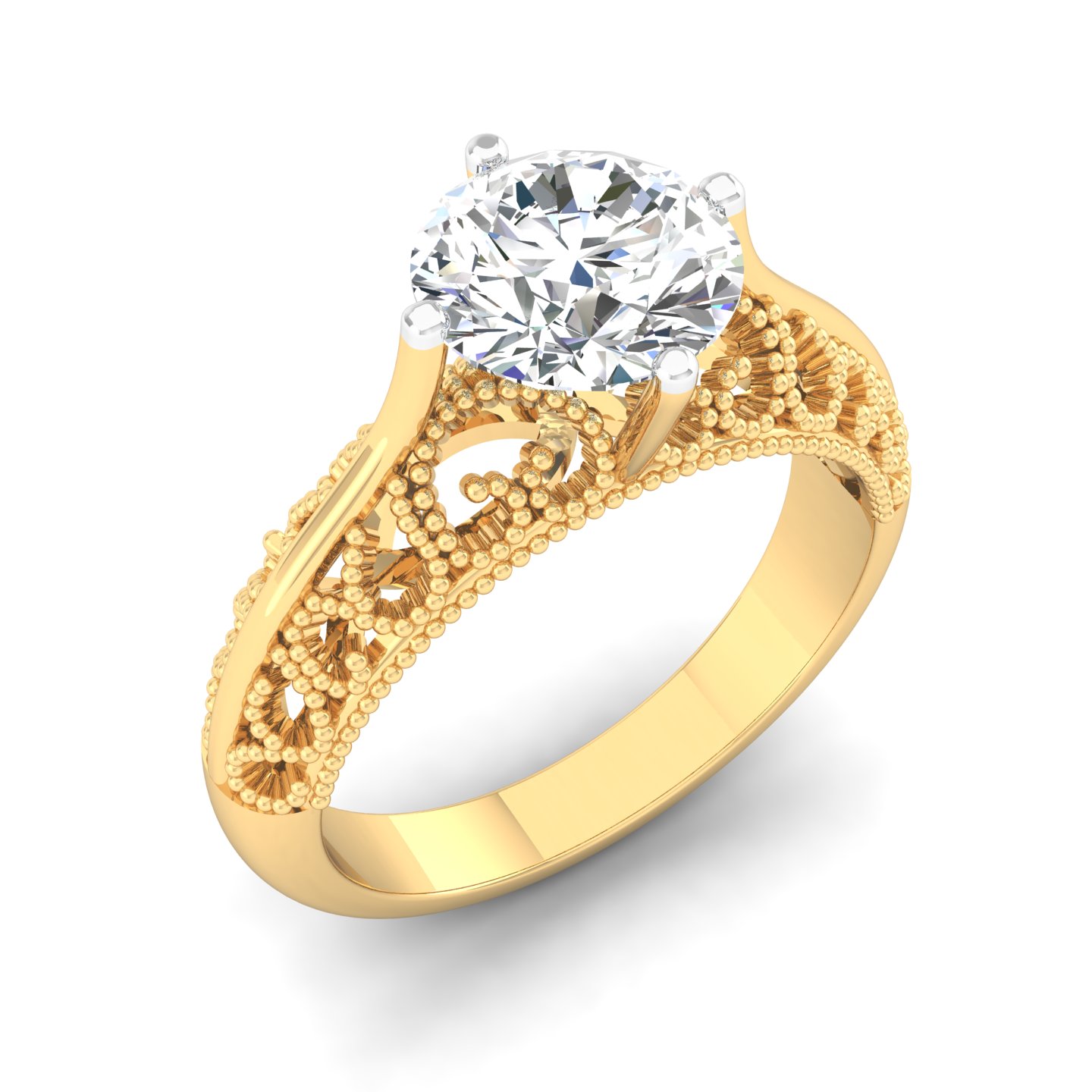 Vintage Whisper Solitaire Ring