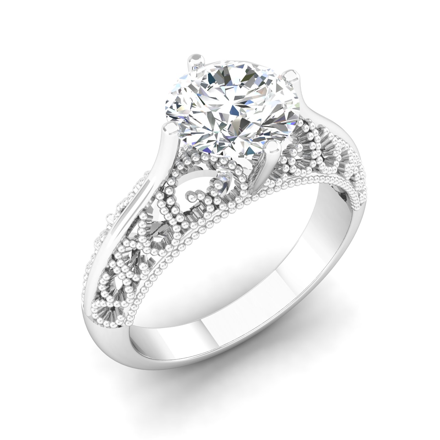 Vintage Whisper Solitaire Ring