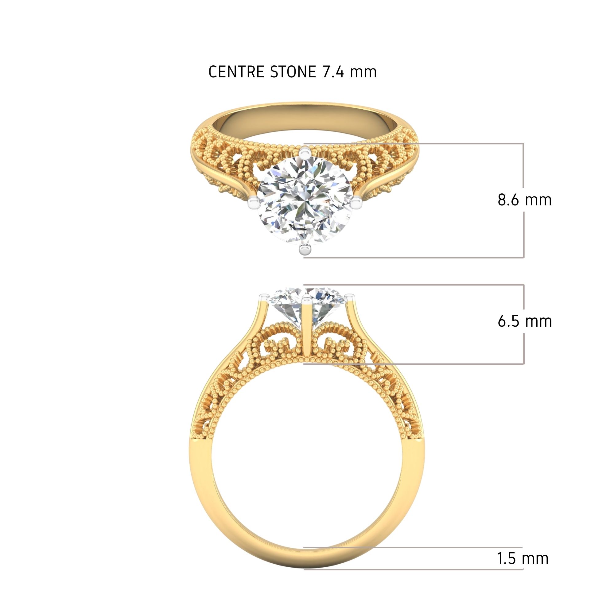 Vintage Whisper Solitaire Ring