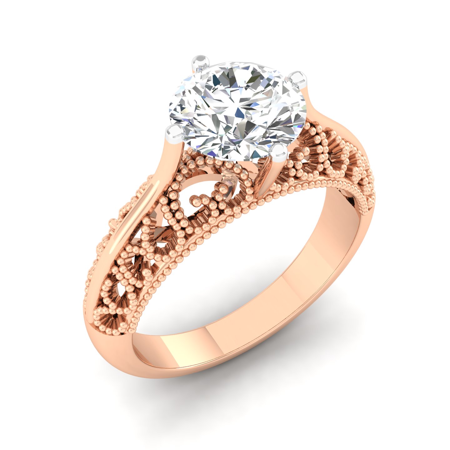 Vintage Whisper Solitaire Ring