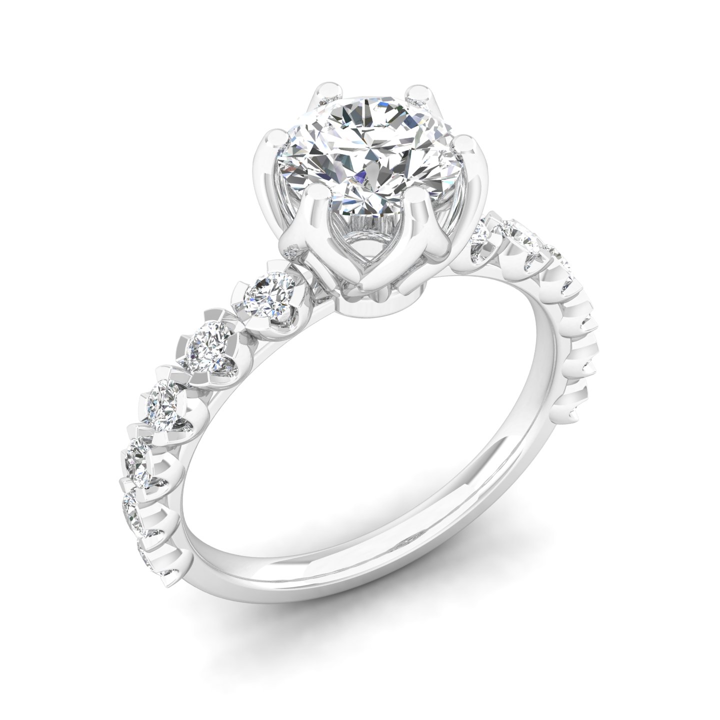 Floral Crown Diamond Ring