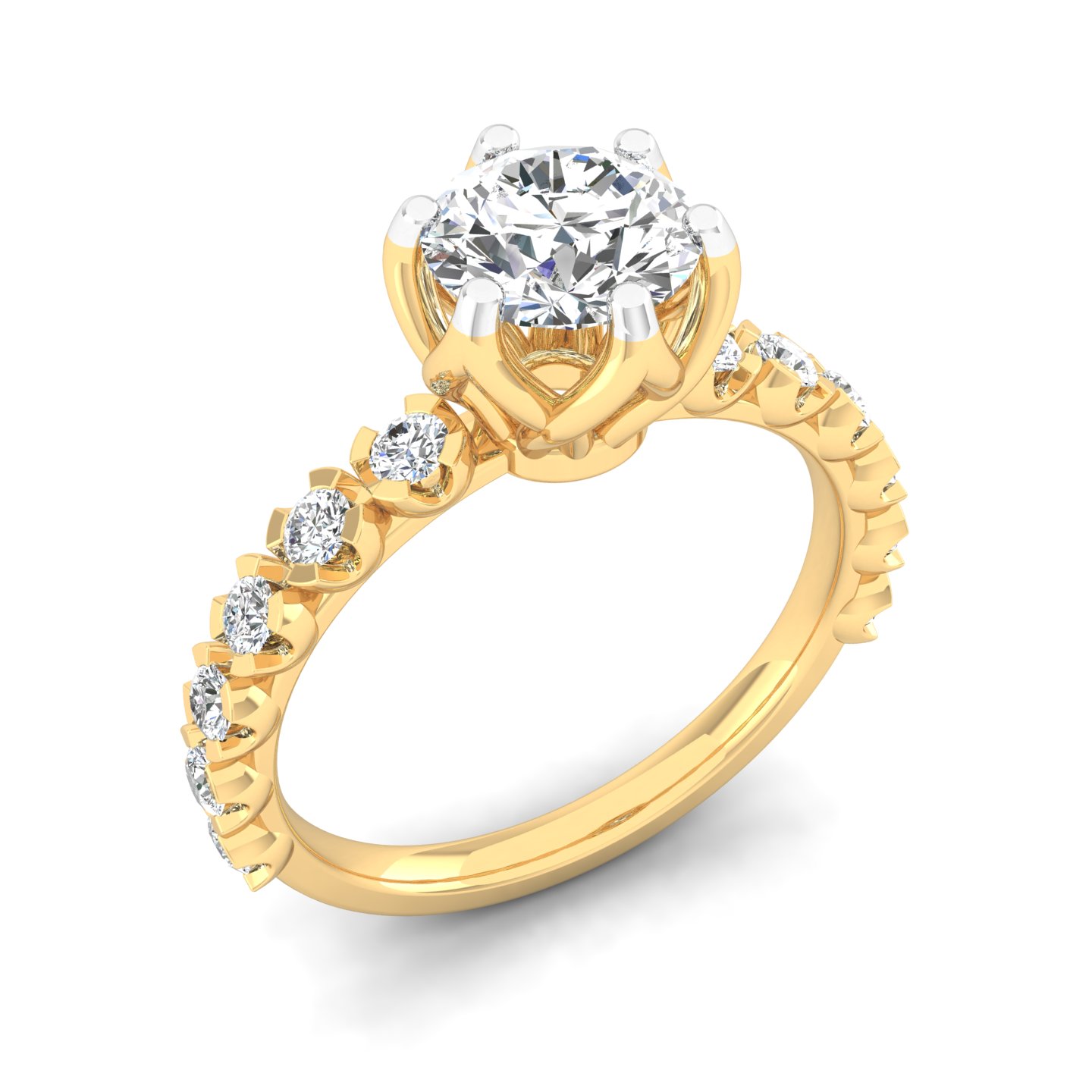 Floral Crown Diamond Ring