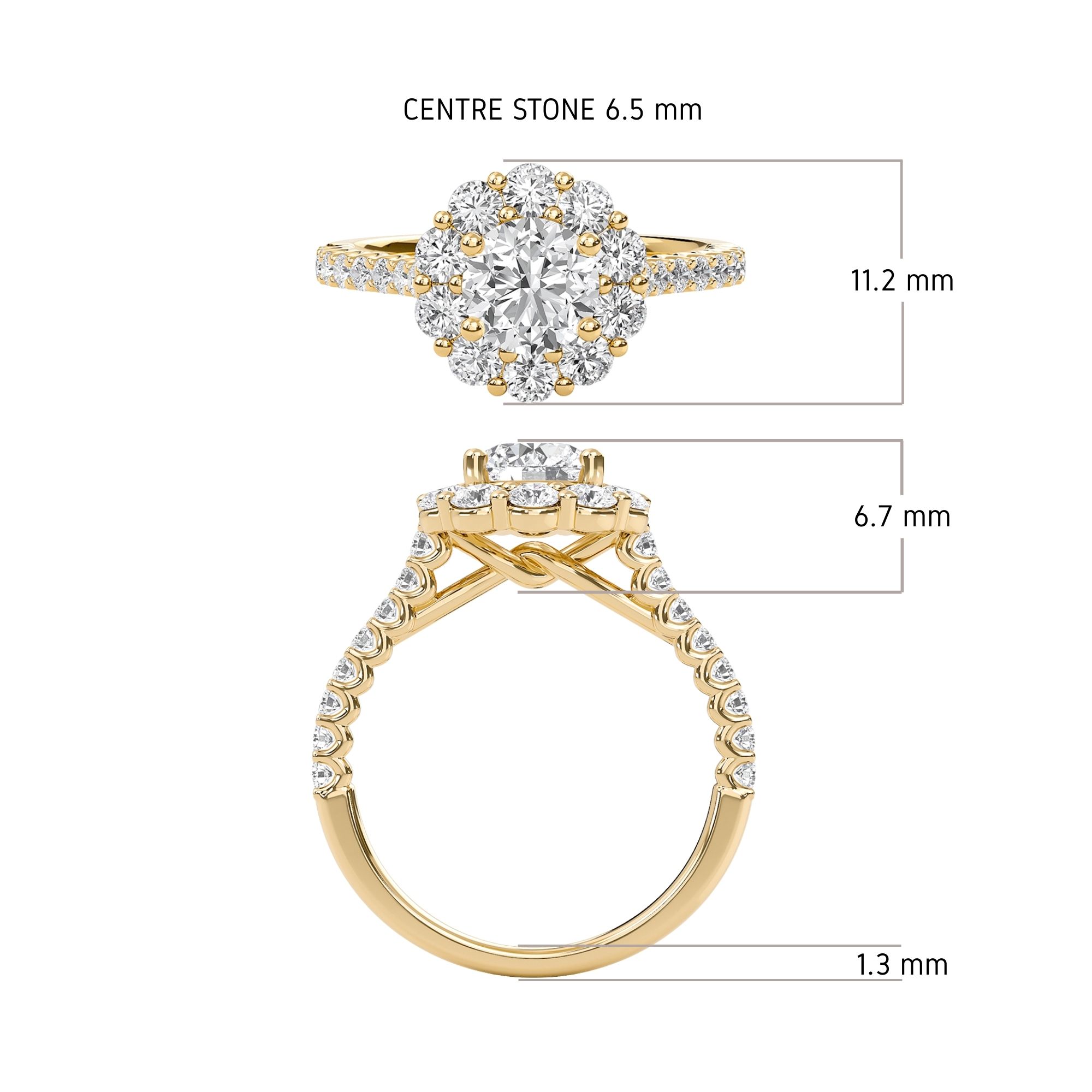 Radiant Halo Ring