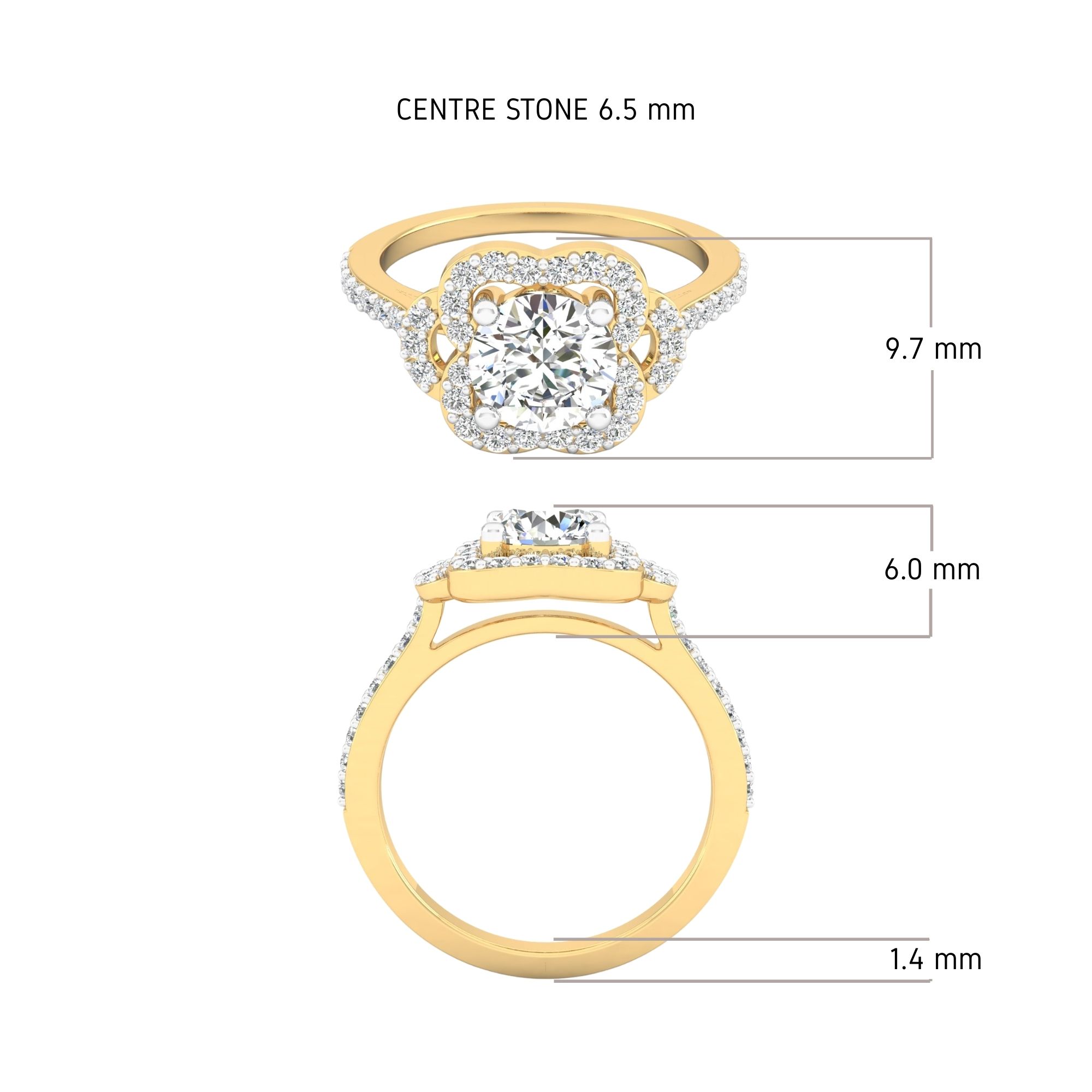 Flourish Halo Ring