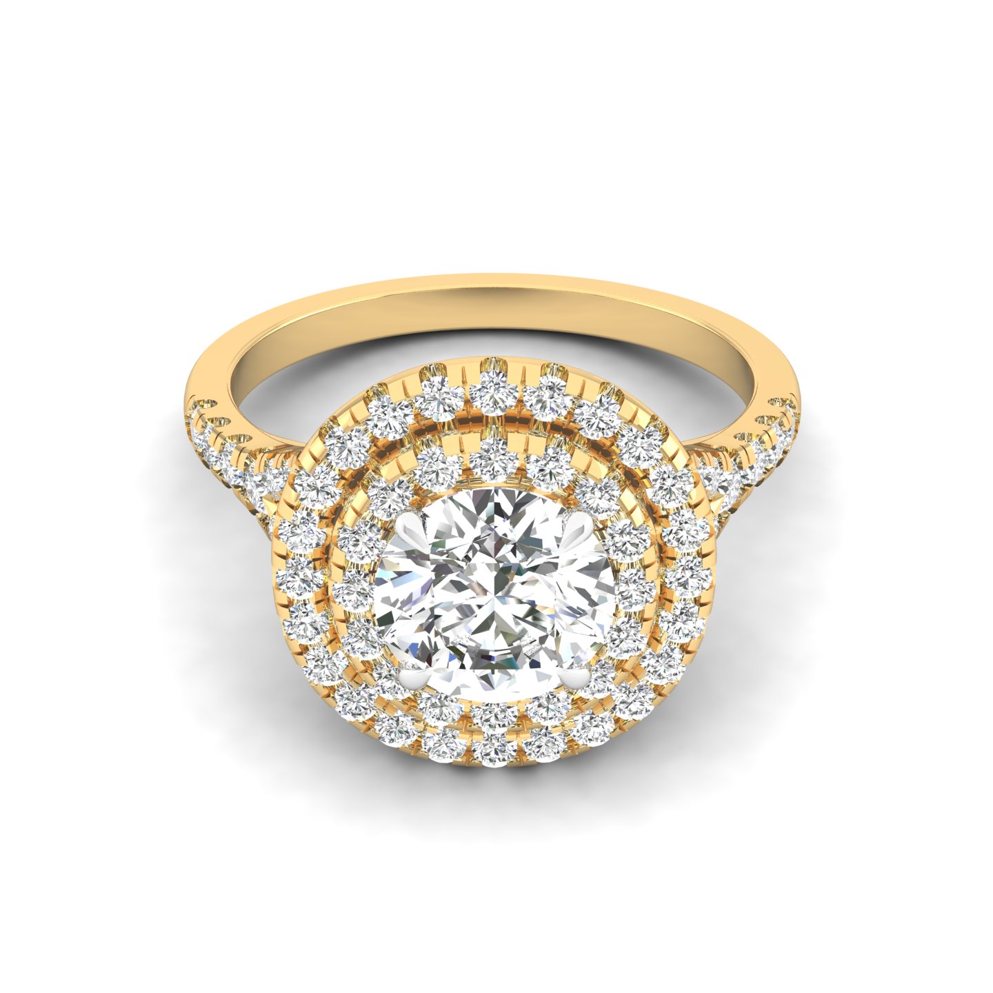 Luminosa Double Halo Ring