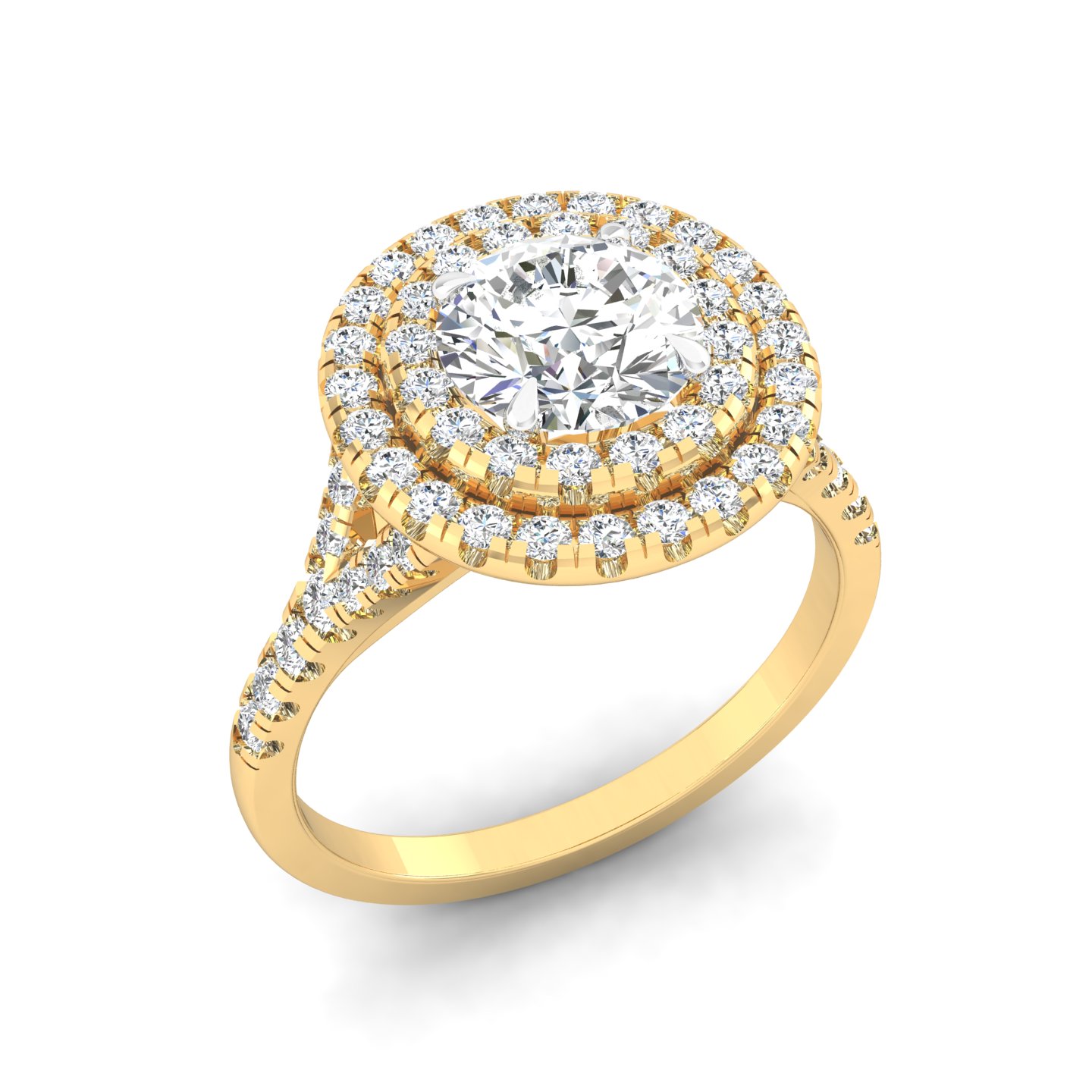 Luminosa Double Halo Ring