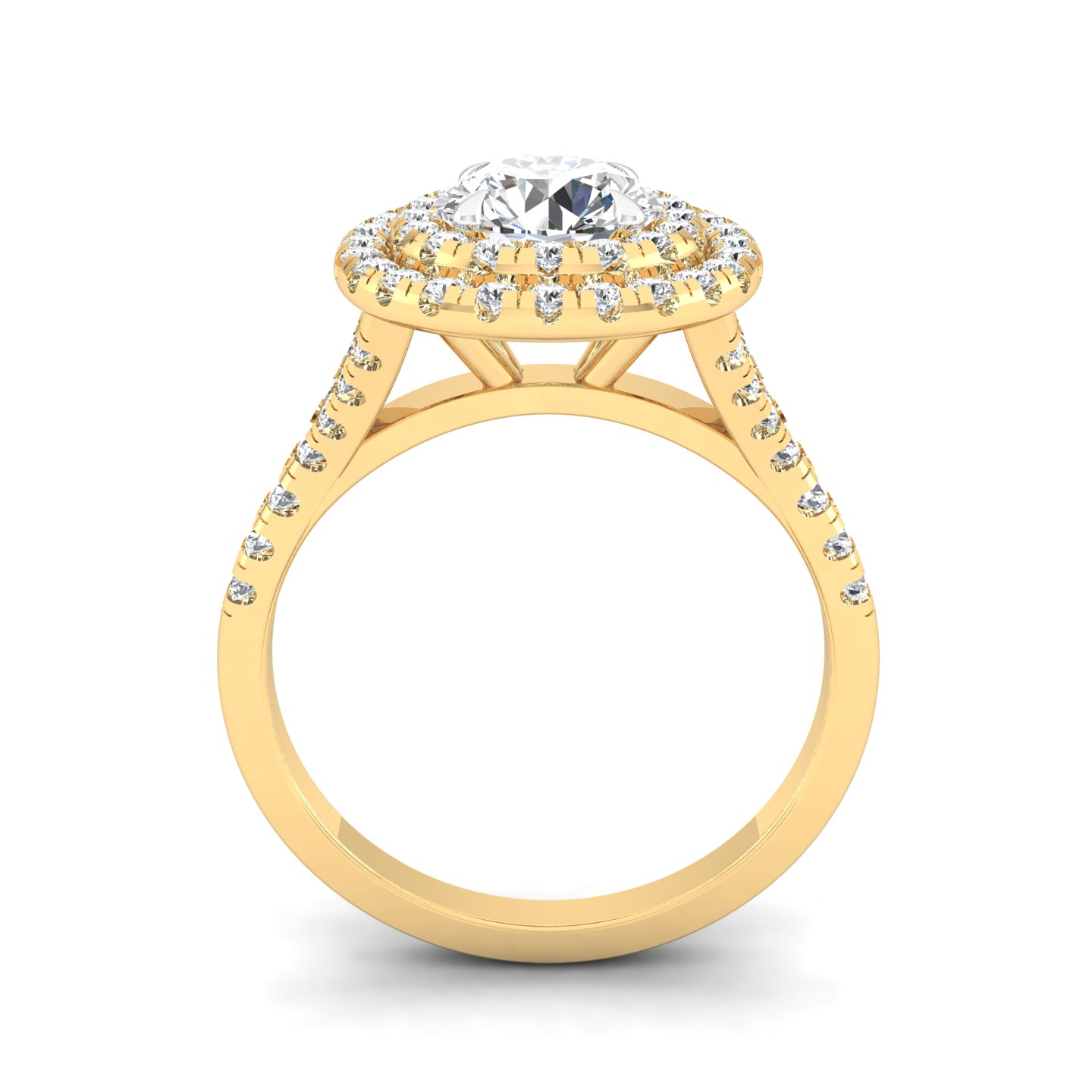 Luminosa Double Halo Ring