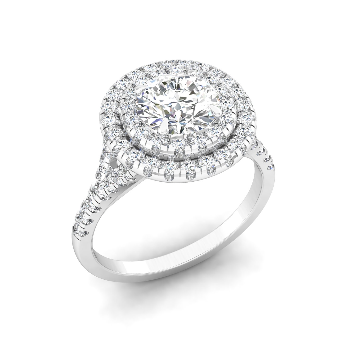 Luminosa Double Halo Ring