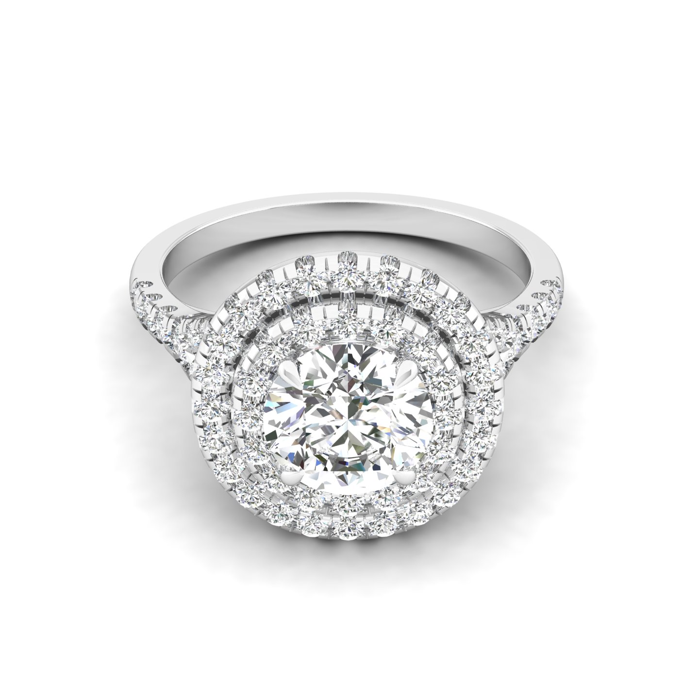 Luminosa Double Halo Ring