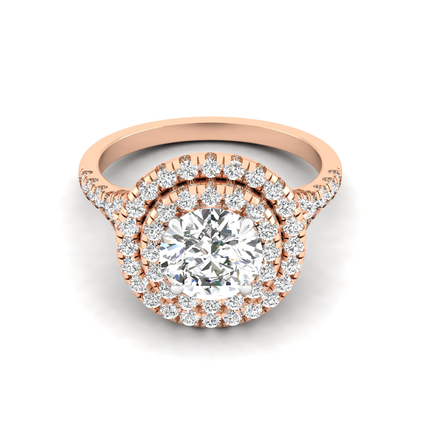 Luminosa Double Halo Ring