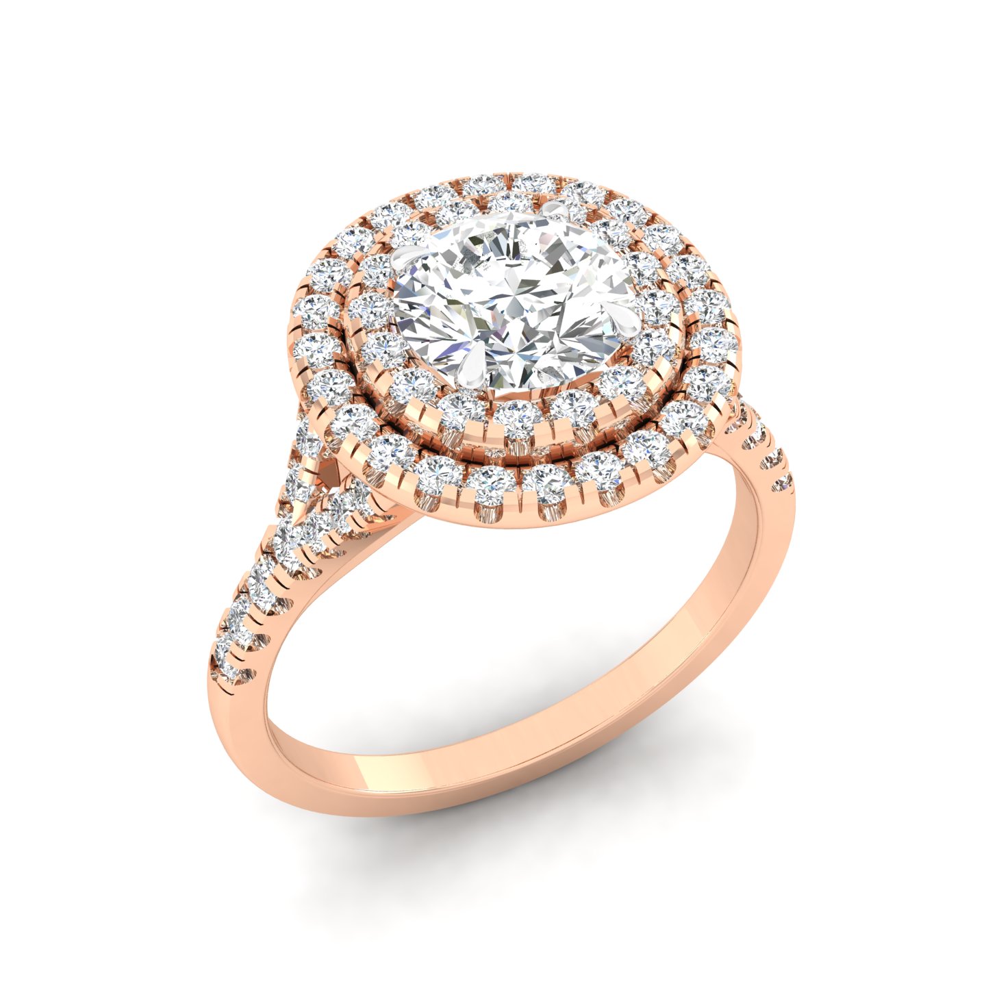 Luminosa Double Halo Ring