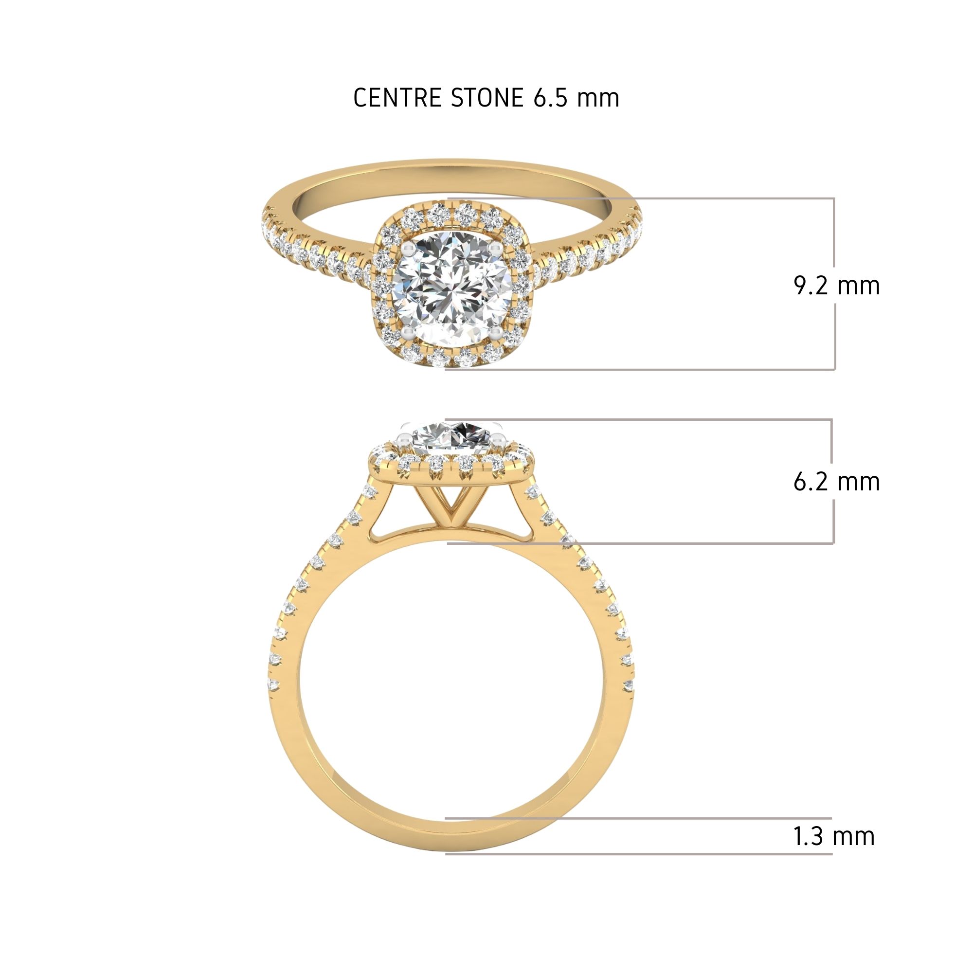 Cathedral Halo Ring