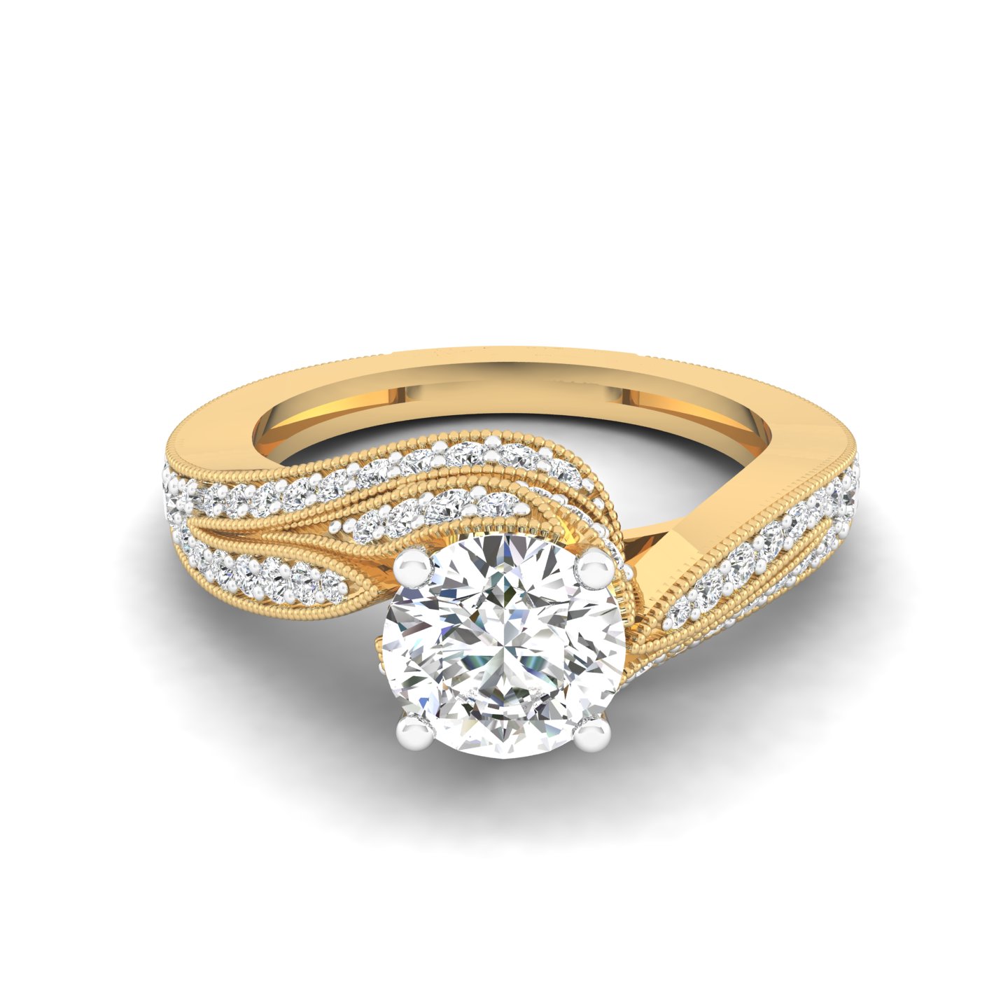 Luminous Swirl Ring