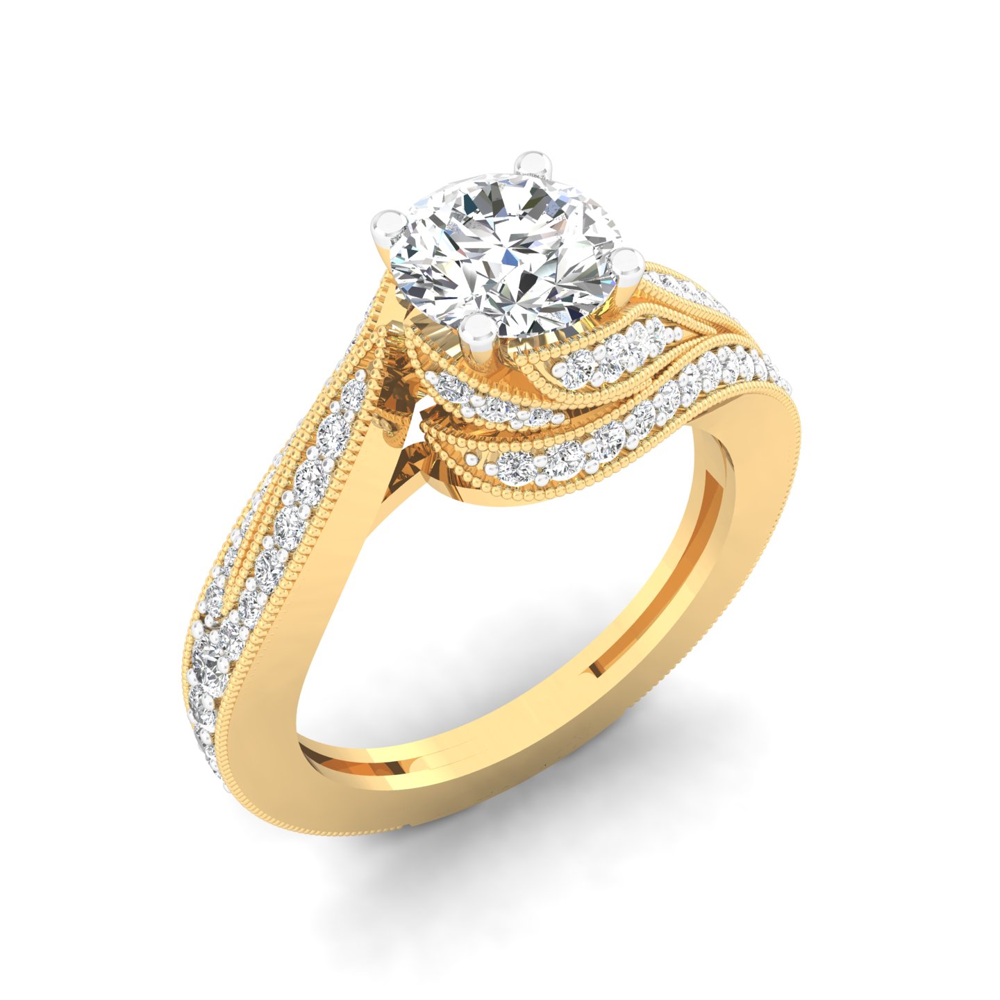 Luminous Swirl Ring