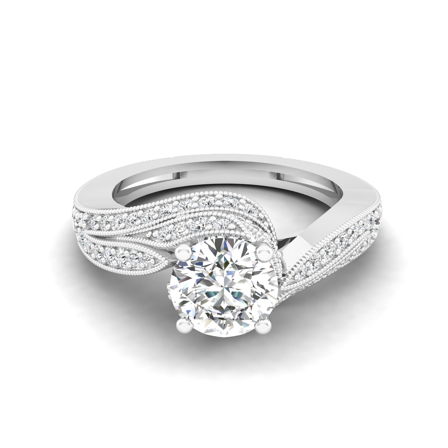 Luminous Swirl Ring