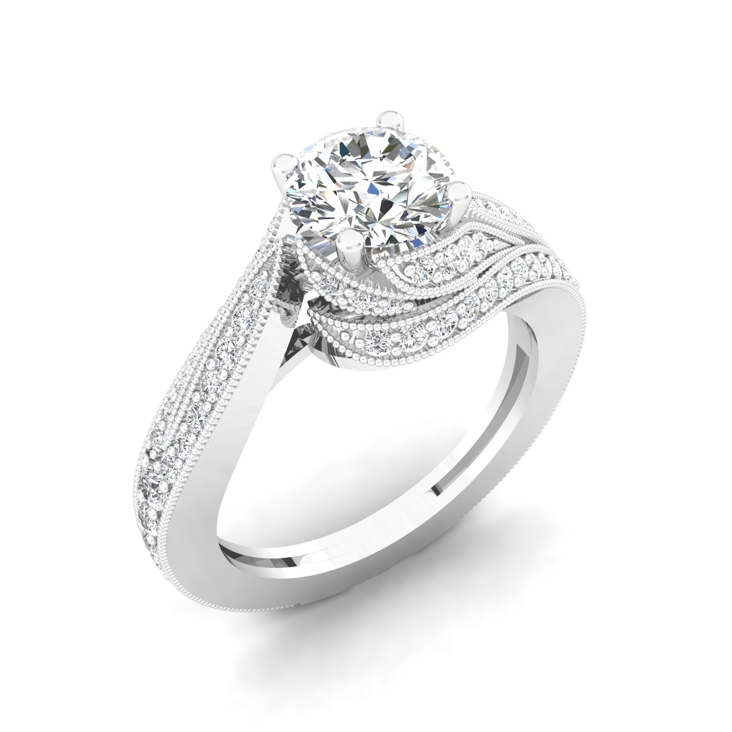Luminous Swirl Ring