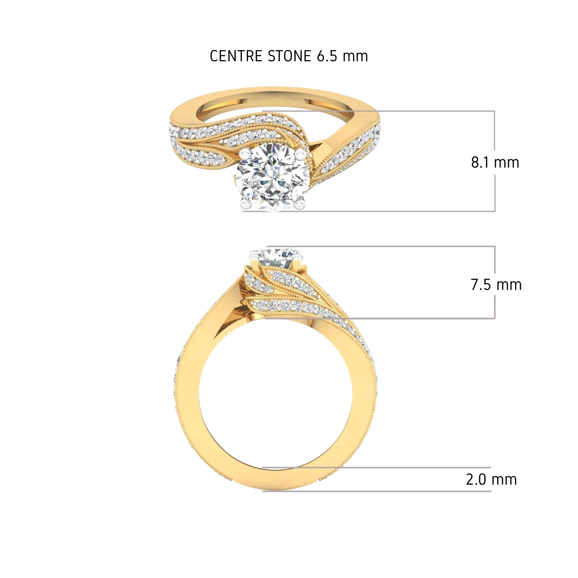 Luminous Swirl Ring