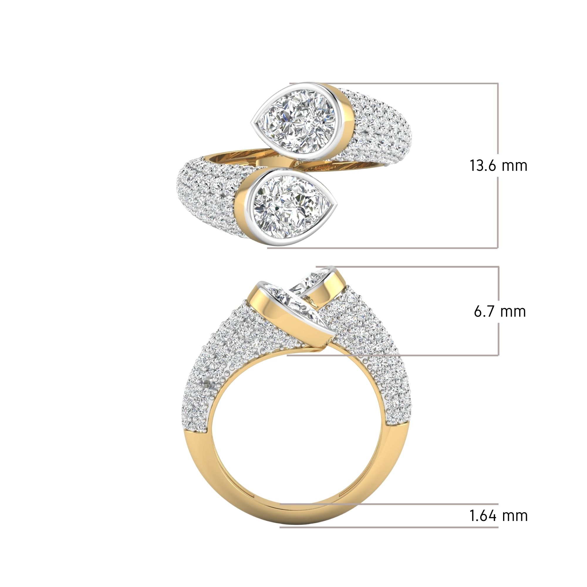 Contemporary Sparkle Ring