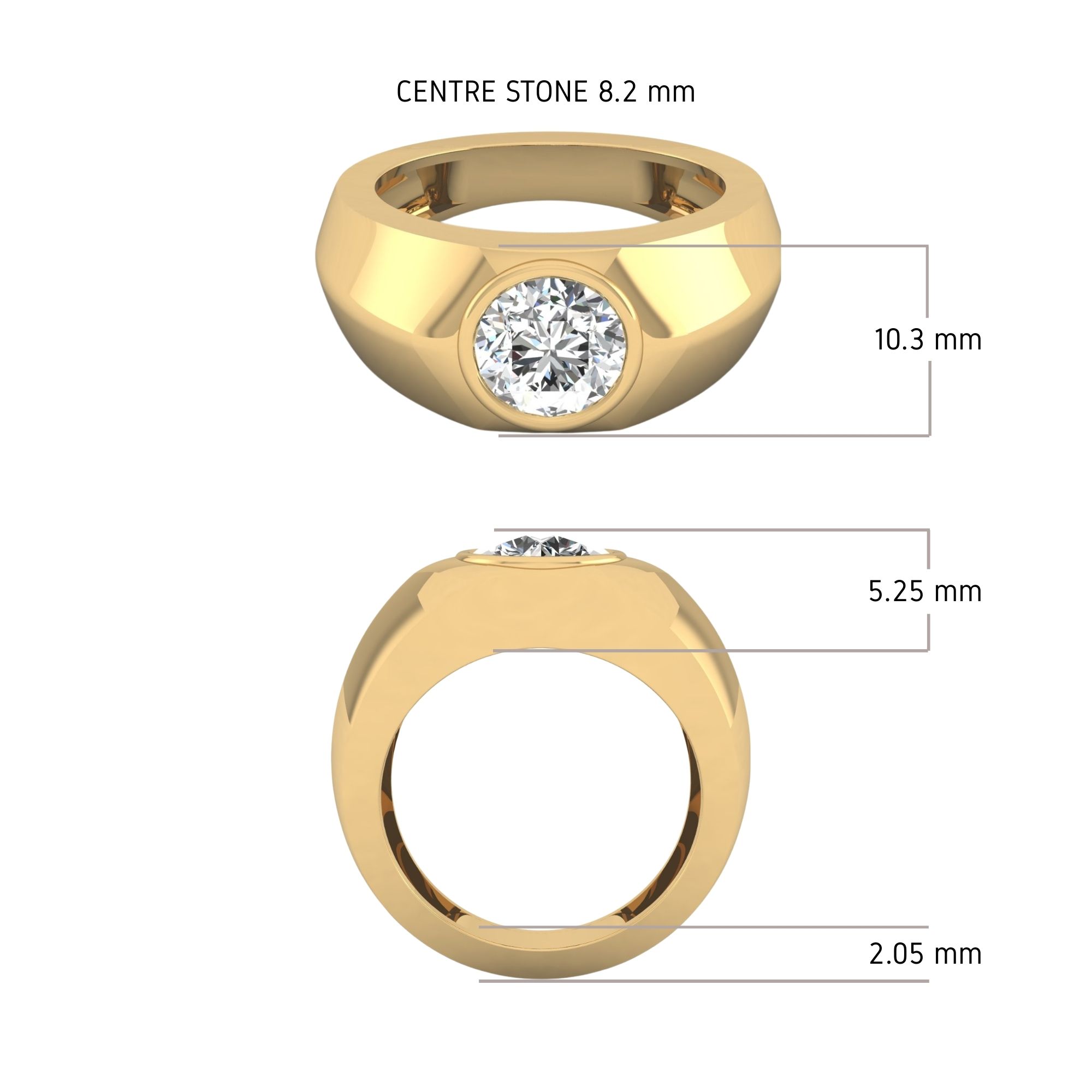 Ironclad Solitaire Ring