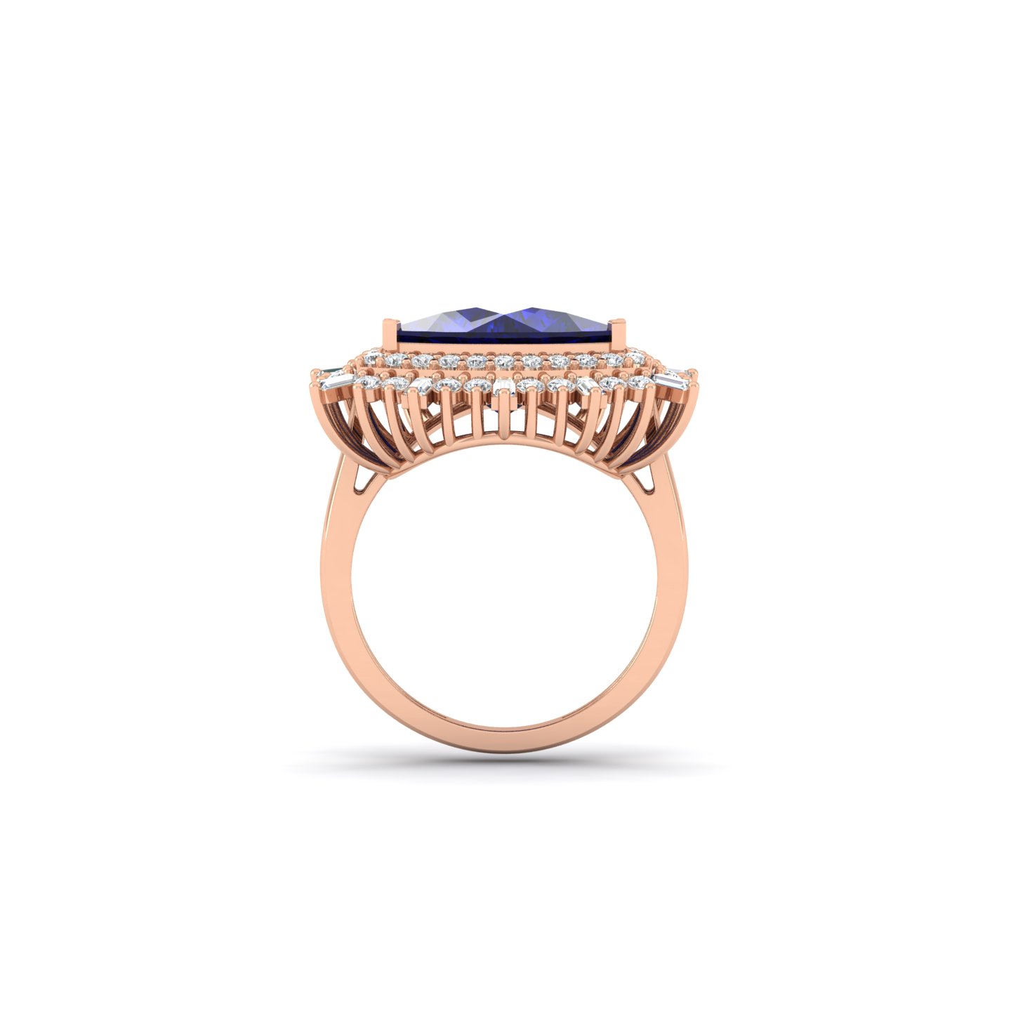 Epitome Luxe Labs Azure Empress Ring in 14kt Rose Gold