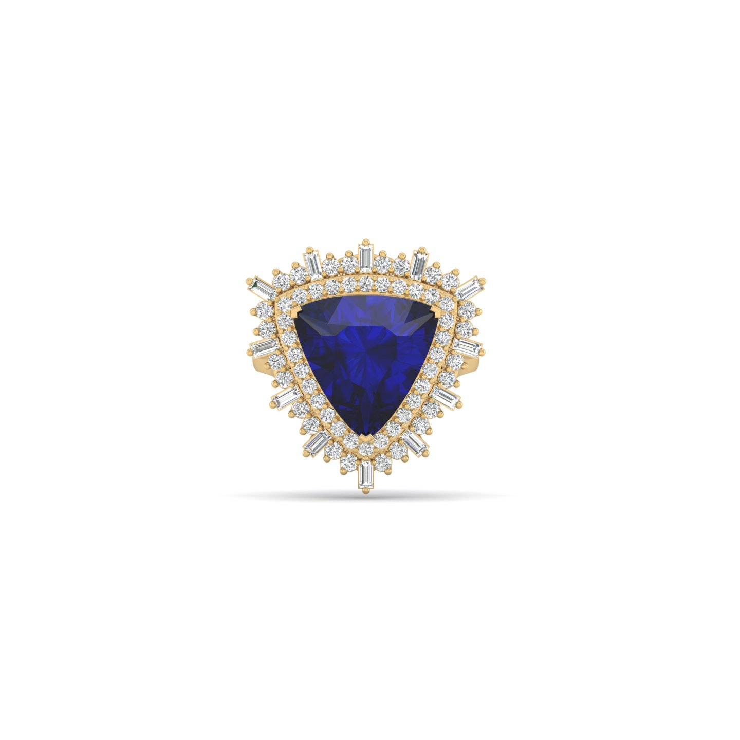 Epitome Luxe Labs Azure Empress Ring in 14kt Yellow Gold