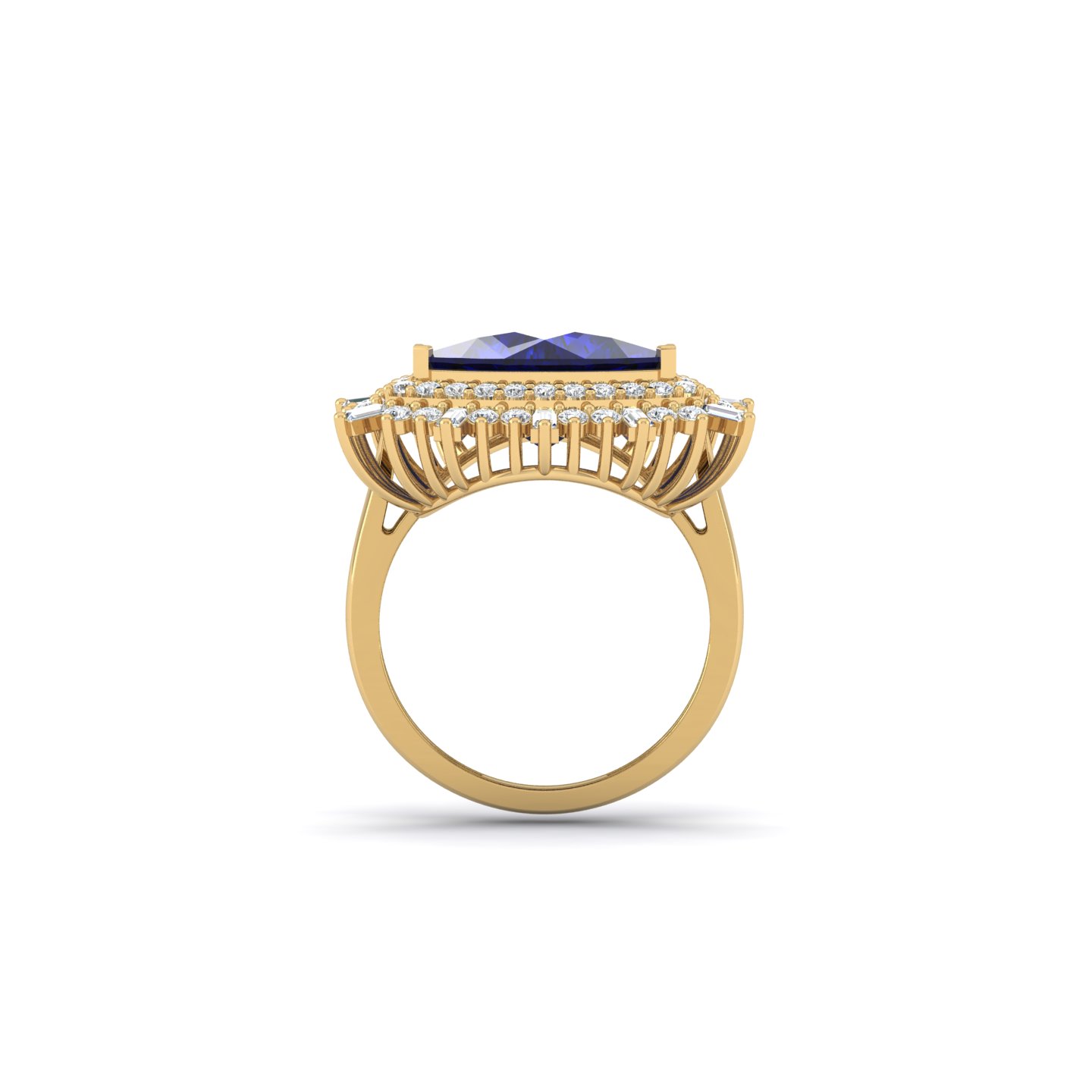 Epitome Luxe Labs Azure Empress Ring in 14kt Yellow Gold