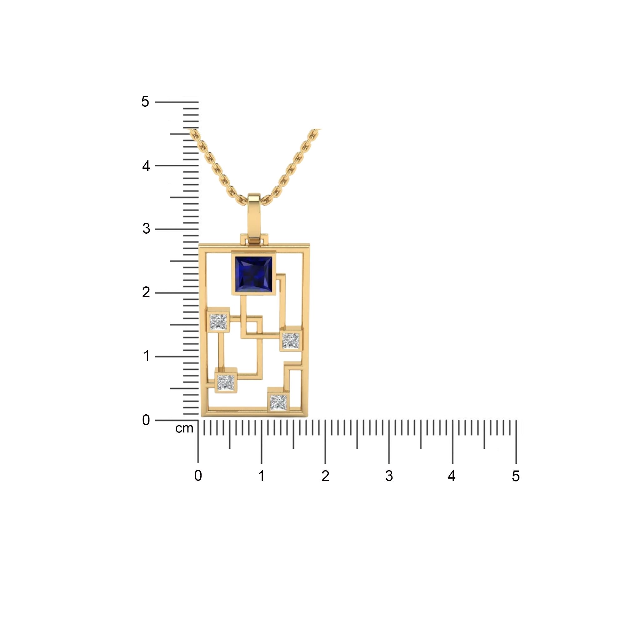 Epitome Luxe Labs Geometric Pendant in Platinum