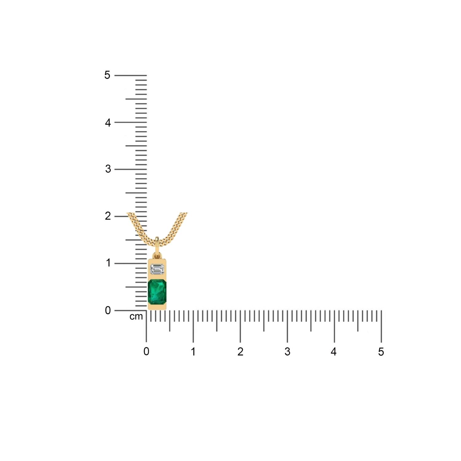 Epitome Luxe Labs Modernist Emerald Pendant in Platinum