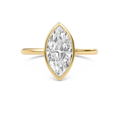 Elegant Bezel Set Engagement Ring