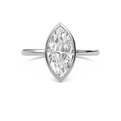 Elegant Bezel Set Engagement Ring