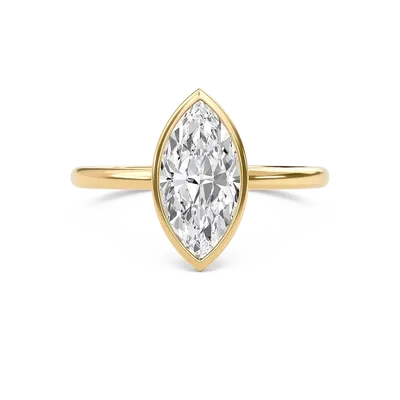 Elegant Bezel Set Engagement Ring