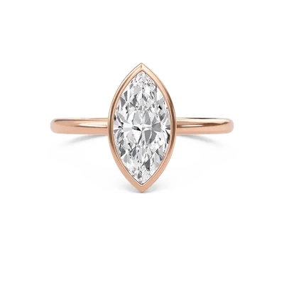 Elegant Bezel Set Engagement Ring