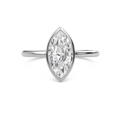 Elegant Bezel Set Engagement Ring