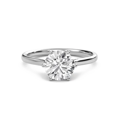 Classic Solitaire 6 Prong Ring