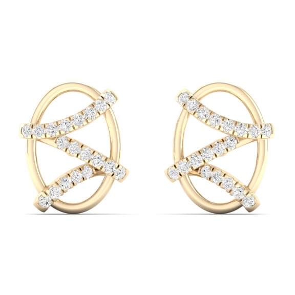 1/5 Cts. Zigzag Fashion Earring