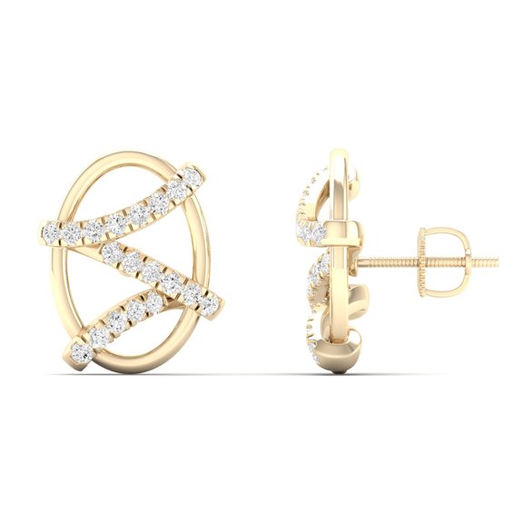 1/5 Cts. Zigzag Fashion Earring