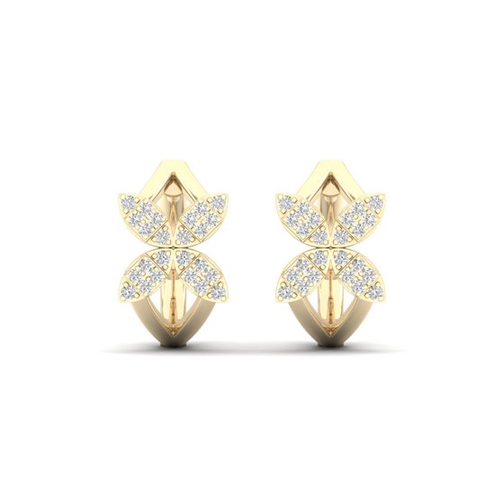 1/4 Cts. Floral Fashion Earring