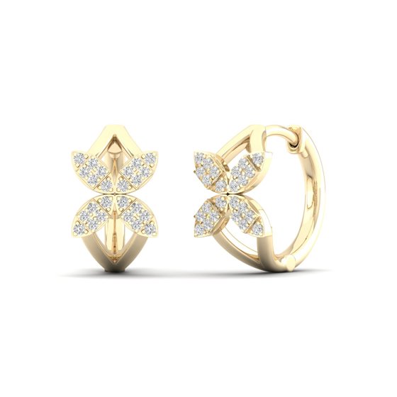 1/4 Cts. Floral Fashion Earring