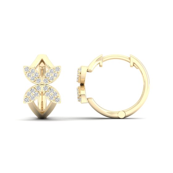 1/4 Cts. Floral Fashion Earring