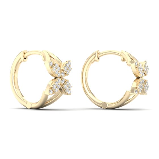 1/4 Cts. Floral Fashion Earring